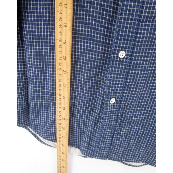 Rag & Bone Shirt Large Flannel Button Up Check Slim Fit Pocket Preppy - Picture 5 of 11